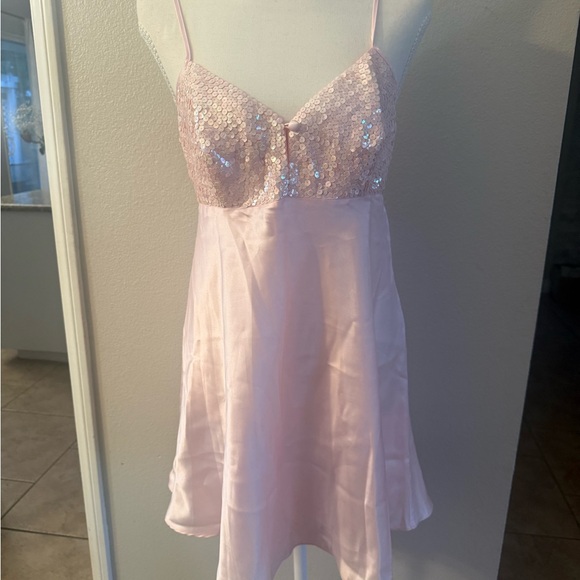 Gold label Victoria's Secret Pink Sequin Chemise